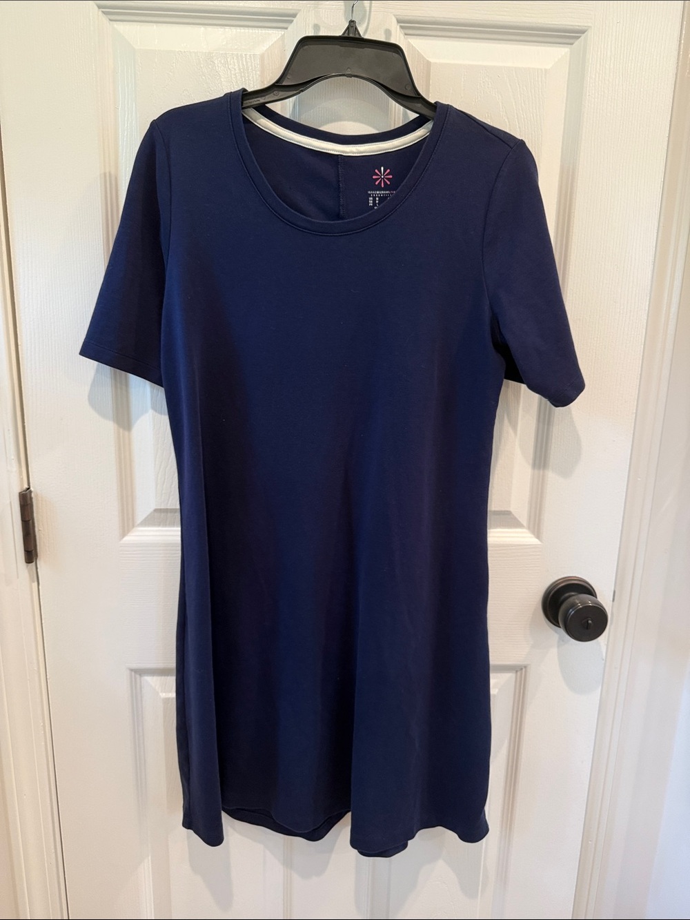 Isaac Mizrahi Navy Short Sleeve Mini Dress